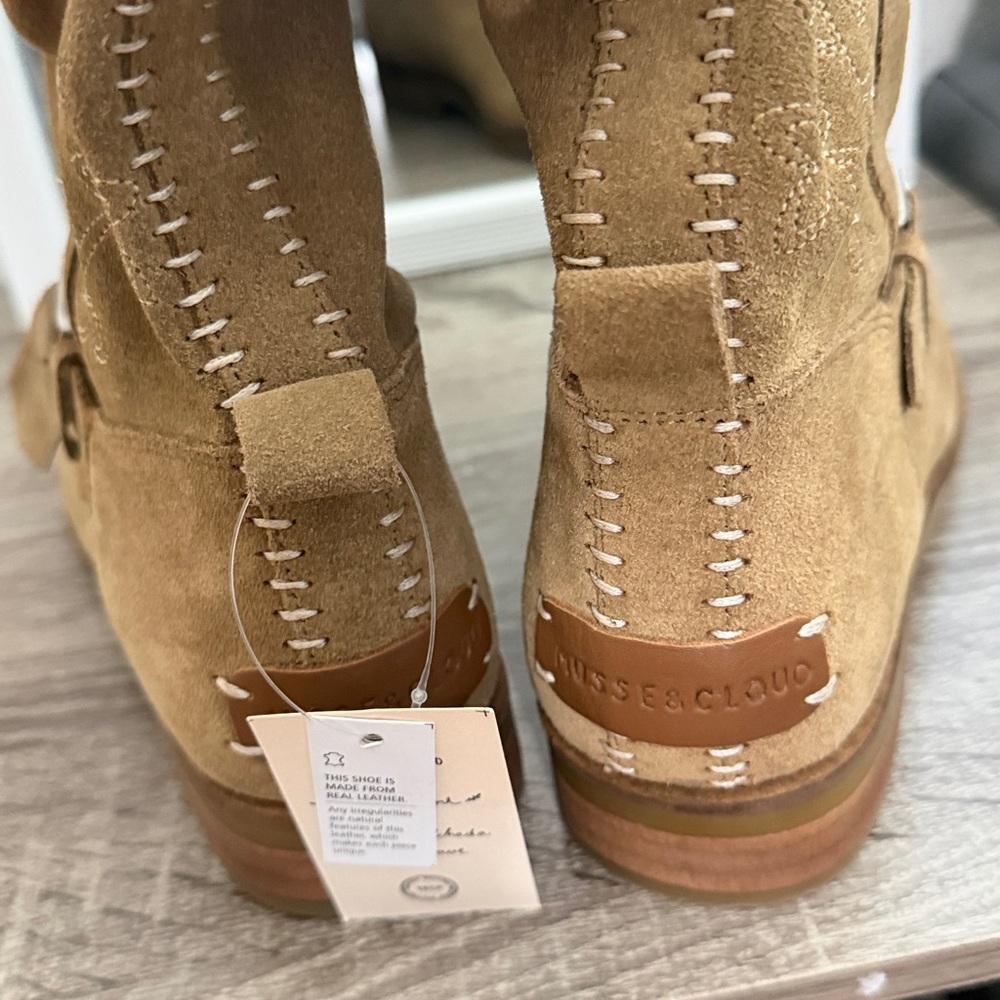 Musse & Cloud Buckle Detail Tan Ankle Boots - Picture 4 of 4